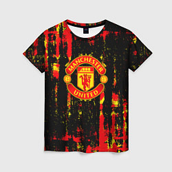 Женская футболка Manchester united краска