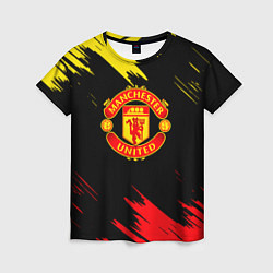 Женская футболка Manchester united Texture