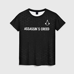 Футболка женская Assassins Creed Glitch на темном фоне, цвет: 3D-принт
