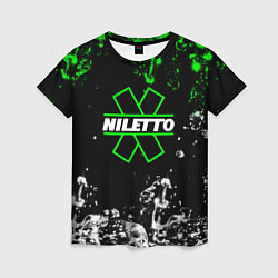 Женская футболка Нилето niletto текстура воды