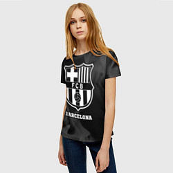 Футболка женская Barcelona Sport на темном фоне, цвет: 3D-принт — фото 2