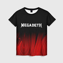 Женская футболка Megadeth Red Plasma