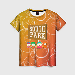 Футболка женская Южный Парк - на фоне кружков, цвет: 3D-принт