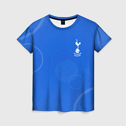 Футболка женская Tottenham hotspur Голубая абстракция, цвет: 3D-принт