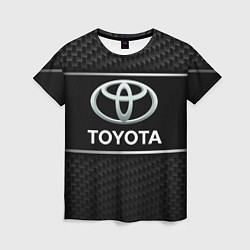 Футболка женская Toyota Карбон, цвет: 3D-принт