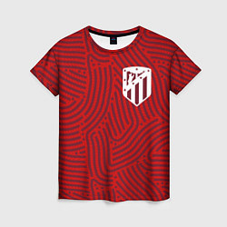 Футболка женская Atletico Madrid отпечатки, цвет: 3D-принт