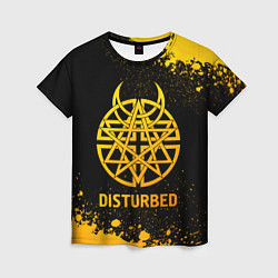 Футболка женская Disturbed - gold gradient, цвет: 3D-принт