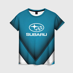 Футболка женская Subaru - абстракция, цвет: 3D-принт