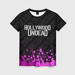 Футболка женская Hollywood Undead rock legends: символ сверху, цвет: 3D-принт