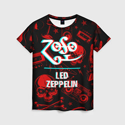Футболка женская Led Zeppelin rock glitch, цвет: 3D-принт