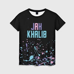 Футболка женская Jah Khalib - краска, цвет: 3D-принт