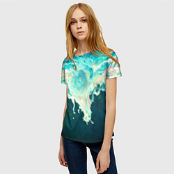 Футболка женская Поток воды, цвет: 3D-принт — фото 2