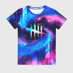 Футболка женская Dead by Daylight неоновый космос, цвет: 3D-принт