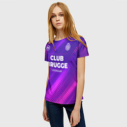 Футболка женская Club Brugge legendary sport grunge, цвет: 3D-принт — фото 2