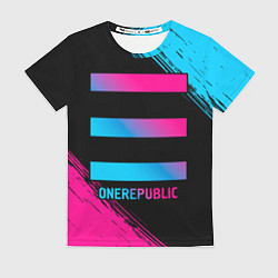 Женская футболка OneRepublic - neon gradient