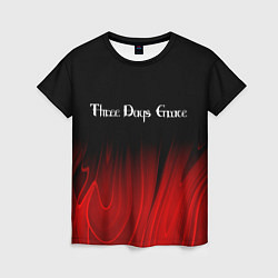 Футболка женская Three Days Grace red plasma, цвет: 3D-принт