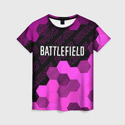 Футболка женская Battlefield pro gaming: символ сверху, цвет: 3D-принт