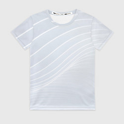 Футболка женская Серый фон и белые линии, цвет: 3D-принт