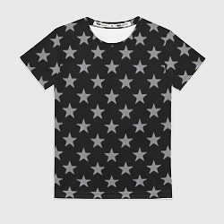 Женская футболка Звездный фон черный