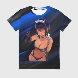 Футболка женская Моя новая горничная очень подозрительна black and, цвет: 3D-принт