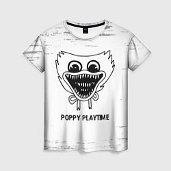 Футболка женская Poppy Playtime glitch на светлом фоне, цвет: 3D-принт