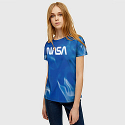 Футболка женская Nasa - пламя, цвет: 3D-принт — фото 2