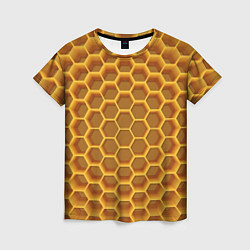 Футболка женская Volumetric honeycombs, цвет: 3D-принт