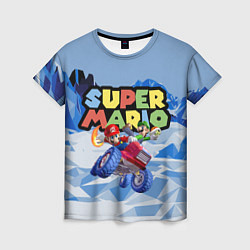 Футболка женская Марио и Луиджи гонщики - Super Mario, цвет: 3D-принт