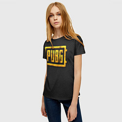 Футболка женская PUBG gold, цвет: 3D-принт — фото 2