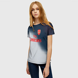 Футболка женская Arsenal logo абстракция, цвет: 3D-принт — фото 2