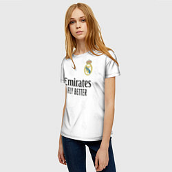 Футболка женская Бензема Реал Мадрид форма 20222023, цвет: 3D-принт — фото 2