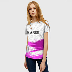 Футболка женская Liverpool pro football: символ сверху, цвет: 3D-принт — фото 2