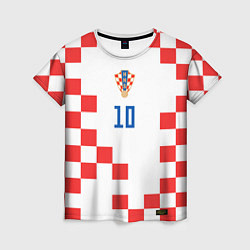 Футболка женская Модрич Сборная Хорватии форма к чемпионату мира 20, цвет: 3D-принт