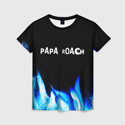 Футболка женская Papa Roach blue fire, цвет: 3D-принт