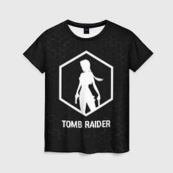 Футболка женская Tomb Raider glitch на темном фоне, цвет: 3D-принт
