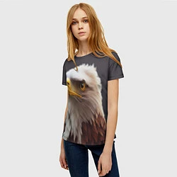 Футболка женская Орел на градиентном фоне, цвет: 3D-принт — фото 2