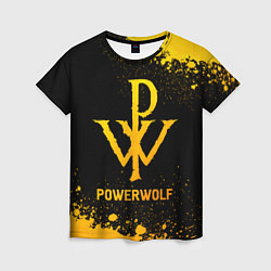 Женская футболка Powerwolf - gold gradient