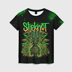 Футболка женская Slipknot green satan, цвет: 3D-принт