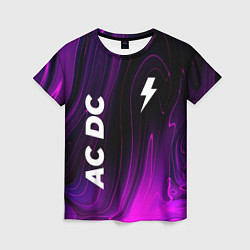 Футболка женская AC DC violet plasma, цвет: 3D-принт