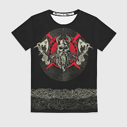 Футболка женская Викинг Череп, цвет: 3D-принт