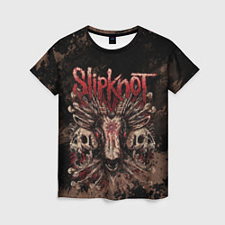 Футболка женская Slipknot skull, цвет: 3D-принт