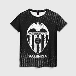 Футболка женская Valencia с потертостями на темном фоне, цвет: 3D-принт