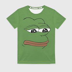 Футболка женская Лягушонок Pepe грустит, цвет: 3D-принт