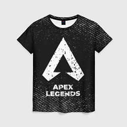Футболка женская Apex Legends с потертостями на темном фоне, цвет: 3D-принт