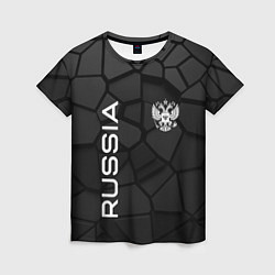 Футболка женская Черная броня Россия, цвет: 3D-принт