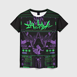 Футболка женская Evangelion neon poster, цвет: 3D-принт