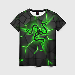 Футболка женская Razer neon logo, цвет: 3D-принт