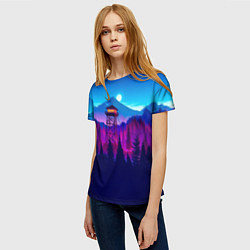 Футболка женская Firewatch, цвет: 3D-принт — фото 2