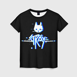 Футболка женская Stray blue glitch, цвет: 3D-принт
