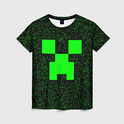Футболка женская Minecraft green squares, цвет: 3D-принт